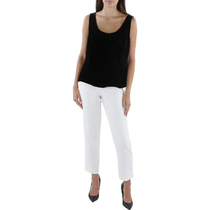 Alex Evenings Womens Petites Velour Shell Tank Top ribbed tank top