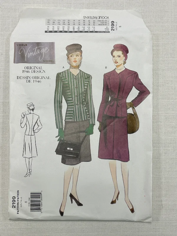 SALE 1946 Reproduction Vogue 2858 Pattern - Skirt and Jacket FACTORY FOLDED Fleece Fabric Down Fabric Feather Fabric SALE 1946 Reproduction Vogue 2858 Pattern - Skirt and Jacket FACTORY FOLDED Fleece Fabric Down Fabric Feather Fabric