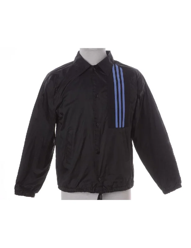 Label Tino Stripe Front Coach Jacket A-Line Jacket Boat Neck Shawl Collar