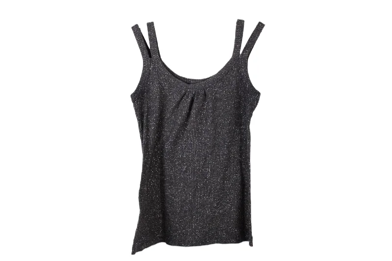 Wet Seal Gray Shimmer Tank | M cropped tank top