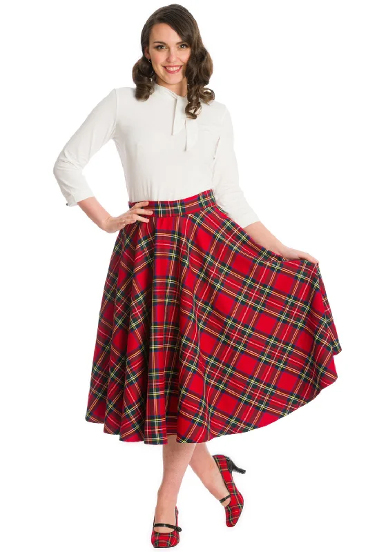 Banned Apparel - Party Swing Skirt silk skirt lustrous