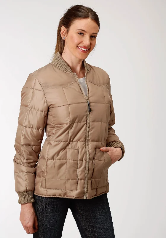 Roper Womens Khaki Polyester Quilted Insulated Jacket Nylon Jacket Polyester Jacket Spandex Jacket Roper Womens Khaki Polyester Quilted Insulated Jacket Nylon Jacket Polyester Jacket Spandex Jacket