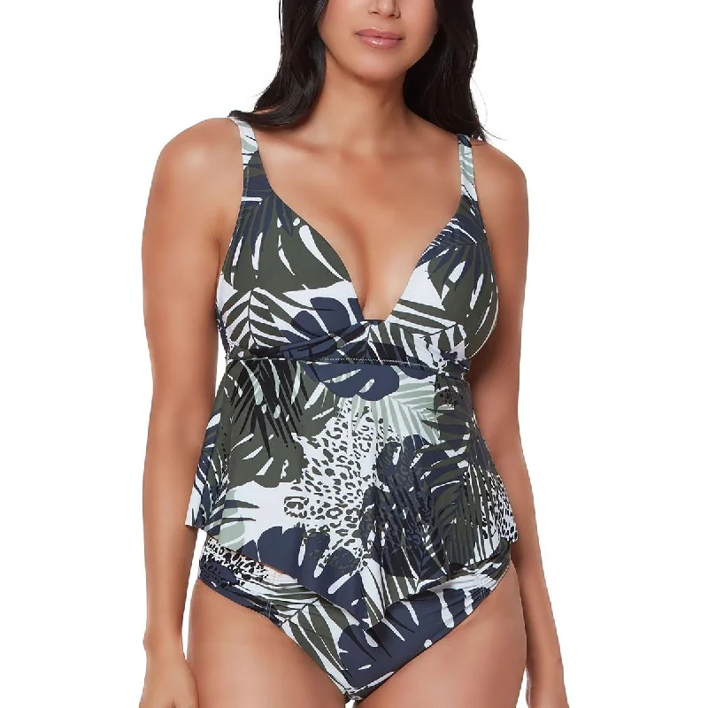 Bar III Womens Beachwear Summer Tankini Swim Top Luxury Swimsuit Style