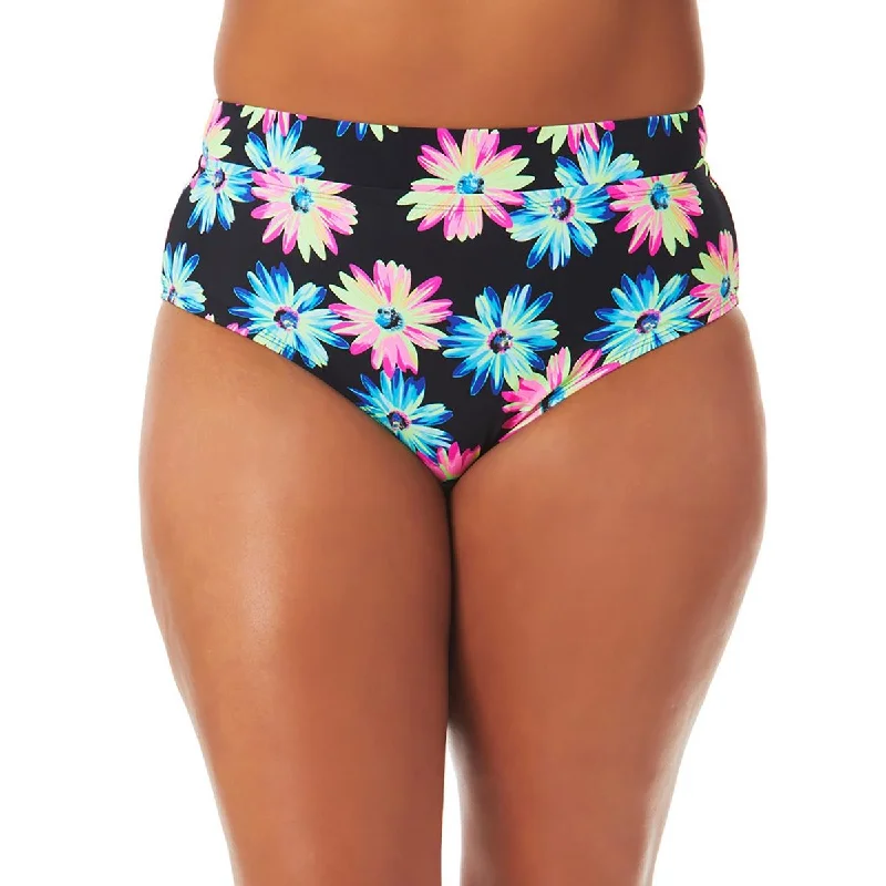 California Waves Womens Floral Hipster Swim Bottom Separates Plunge Back Swimsuit