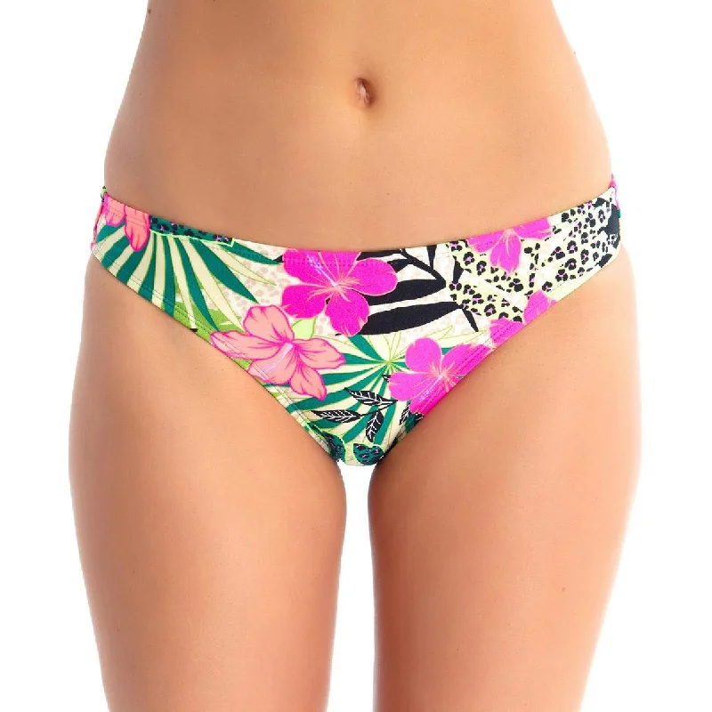 California Waves Womens Juniors Floral Hipster Swim Bottom Separates Reversible Bikini Set