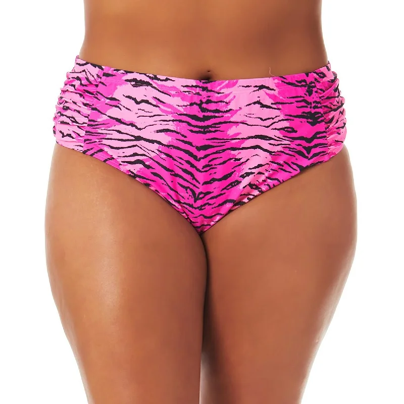 California Waves Womens Plus Tiger High-Waist Swim Bottom Separates Chic Swimsuit Cover-Up