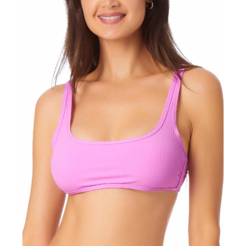 California Waves Womens Ribbed Adjustable Bikini Swim top High-Cut One-Piece