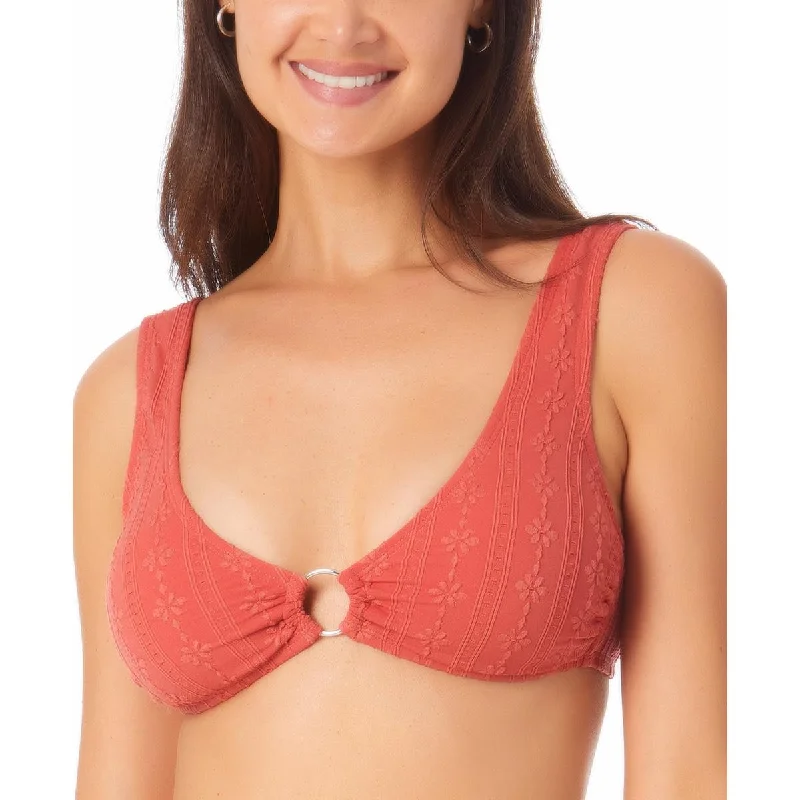 California Waves Womens Solid Embroidered Bikini Swim top Comfortable Swim Dress