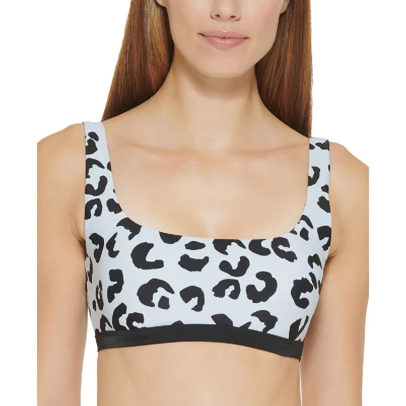 DKNY Womens Animal Print Beachwear Bikini Swim top Elegant Swimsuit Bottoms