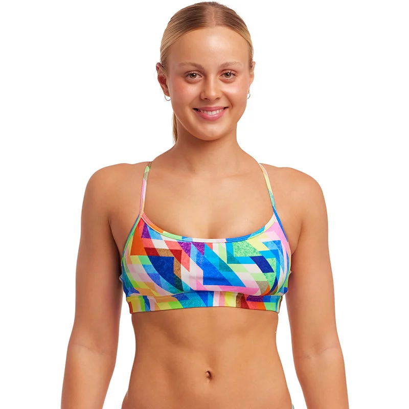 Funkita - Hazy Daze - Ladies Swim Crop Top Mesh Swimsuit Top
