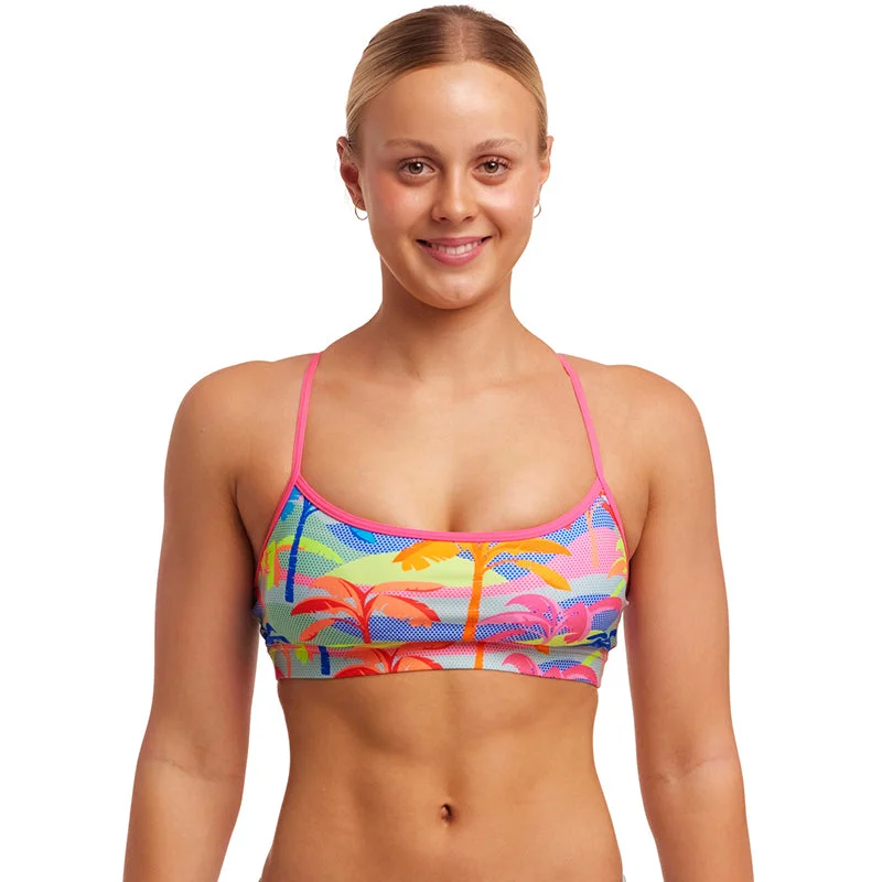 Funkita - Poka Palm - Ladies Eco Swim Crop Top Halter Top Bikini