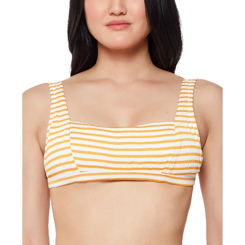 Jessica Simpson Womens Striped Bikini Bikini Swim top Halter Neck Swimsuit