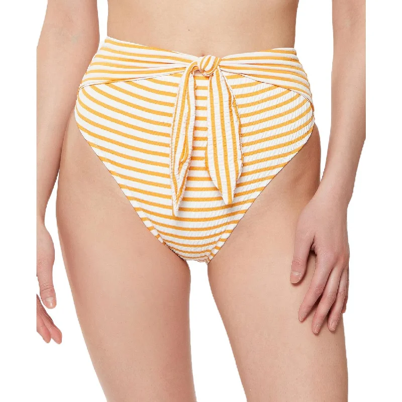 Jessica Simpson Womens Striped Tie Front Swim Bottom Separates Quick-Dry Swimsuit