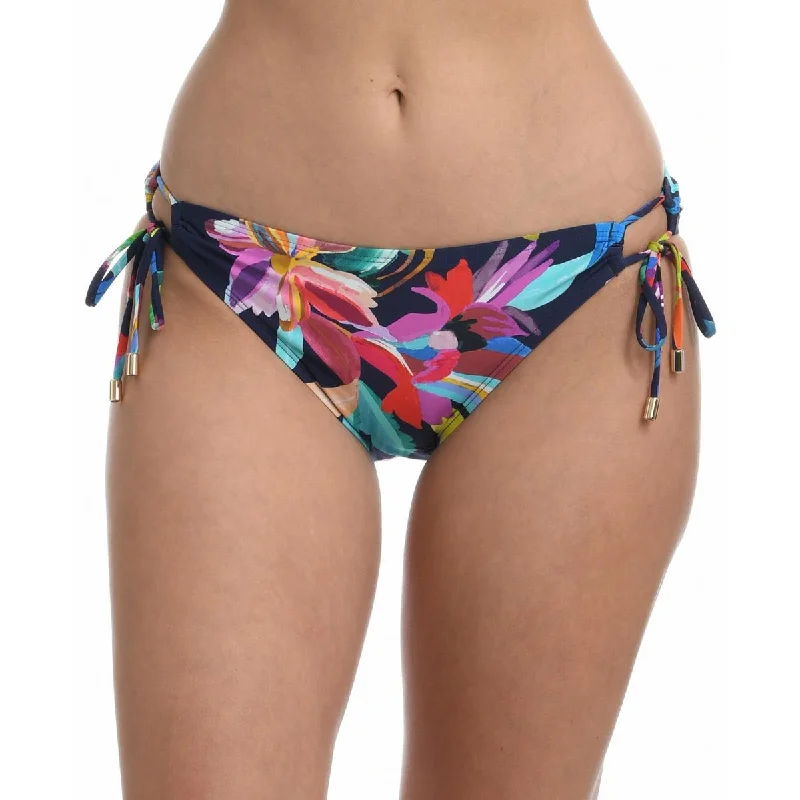 La Blanca Swimwear Womens Printed Side-Tie Swim Bottom Separates Cross-Back Bikini