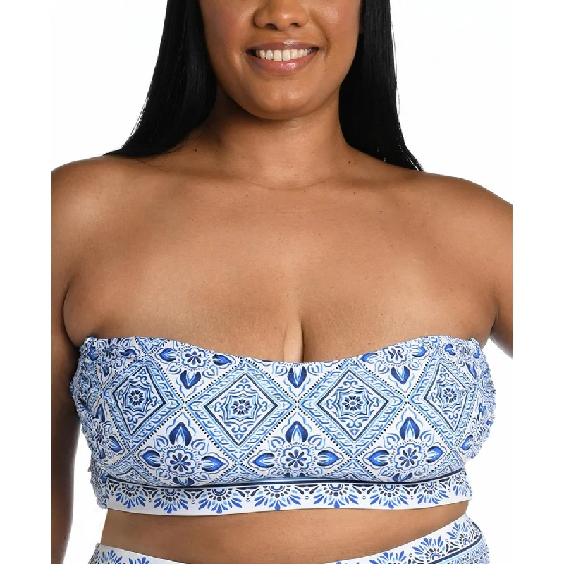 La Blanca Womens Plus Printed Convertible Bikini Swim top Vibrant Bikini Design