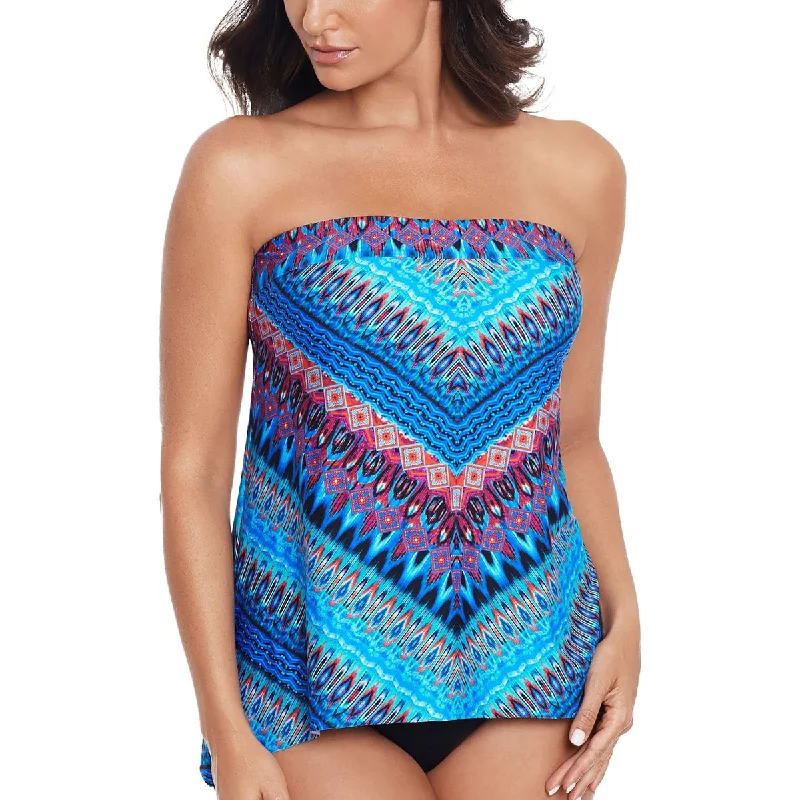 Miraclesuit Womens Beachwear Summer Tankini Swim Top Bold Color Swimsuit