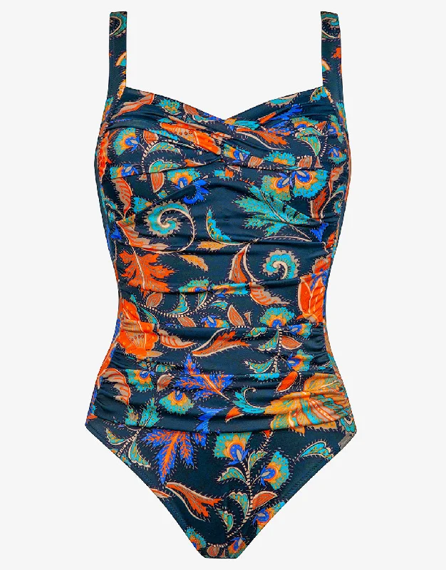 Ornamental Orchestra Inclusive Fit Swimsuit - Midnight Paisley Sexy Cutout Swimsuit