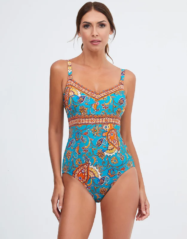 Ornela V Neck Swimsuit - Multi Minimalist One-Piece