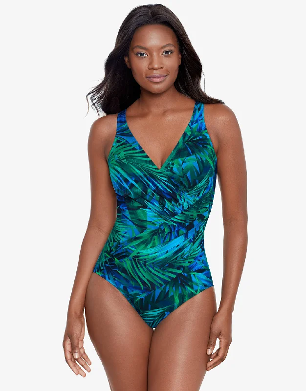 Palm Reeder Oceanus Swimsuit - Blue and Green Comfortable Swim Shorts