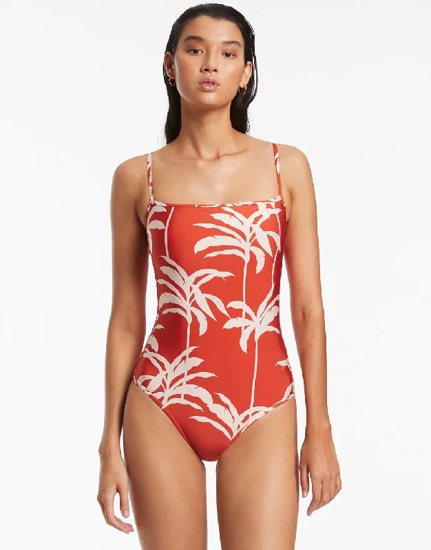 Palme Tank Swimsuit - Cherry Trendy Swimsuit Bottoms