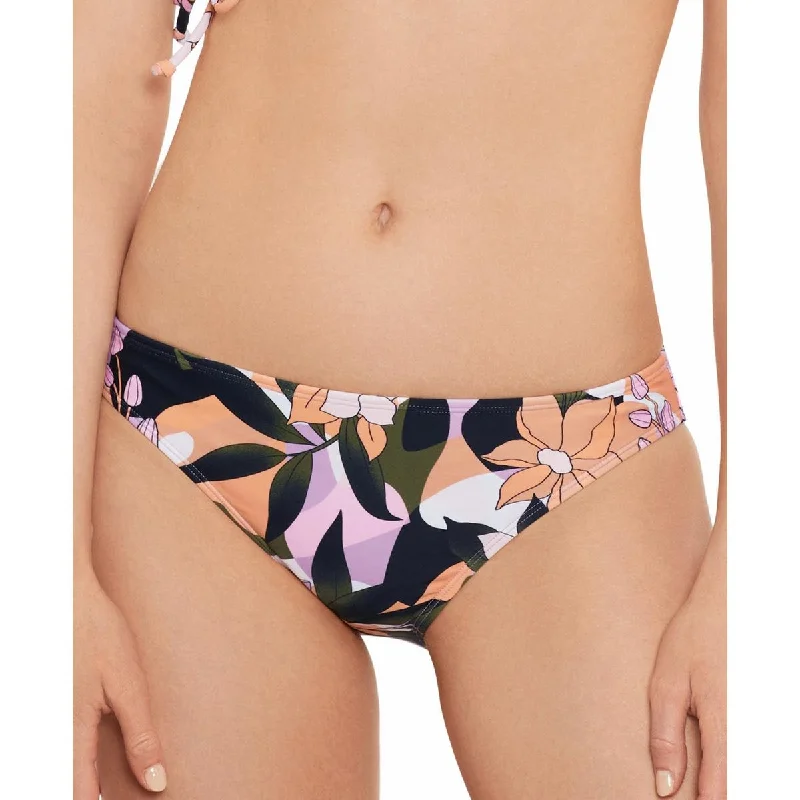 Salt + Cove Womens Floral Hipster Swim Bottom Separates Shiny One-Piece Swimsuit