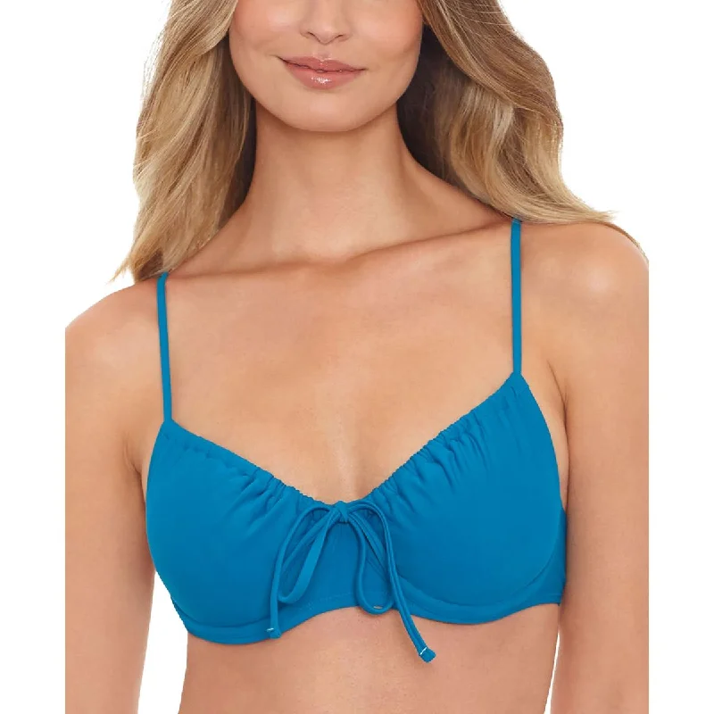 Salt + Cove Womens Juniors Underwire Front Tie Bikini Swim top Beach Ready Swimsuit