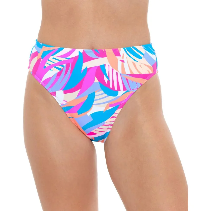 Salt + Cove Womens Printed High-Cut Swim Bottom Separates Vintage Swimwear Look