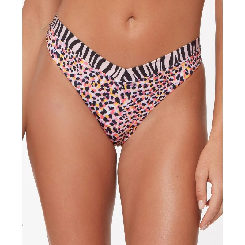 Sanctuary Womens Printed V-Waist Swim Bottom Separates Quick-Dry Tankini