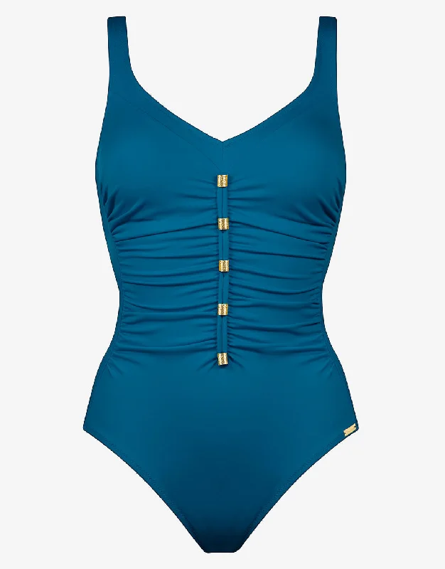 Uni Swimsuit - Ocean Blue High-Waisted Swimwear