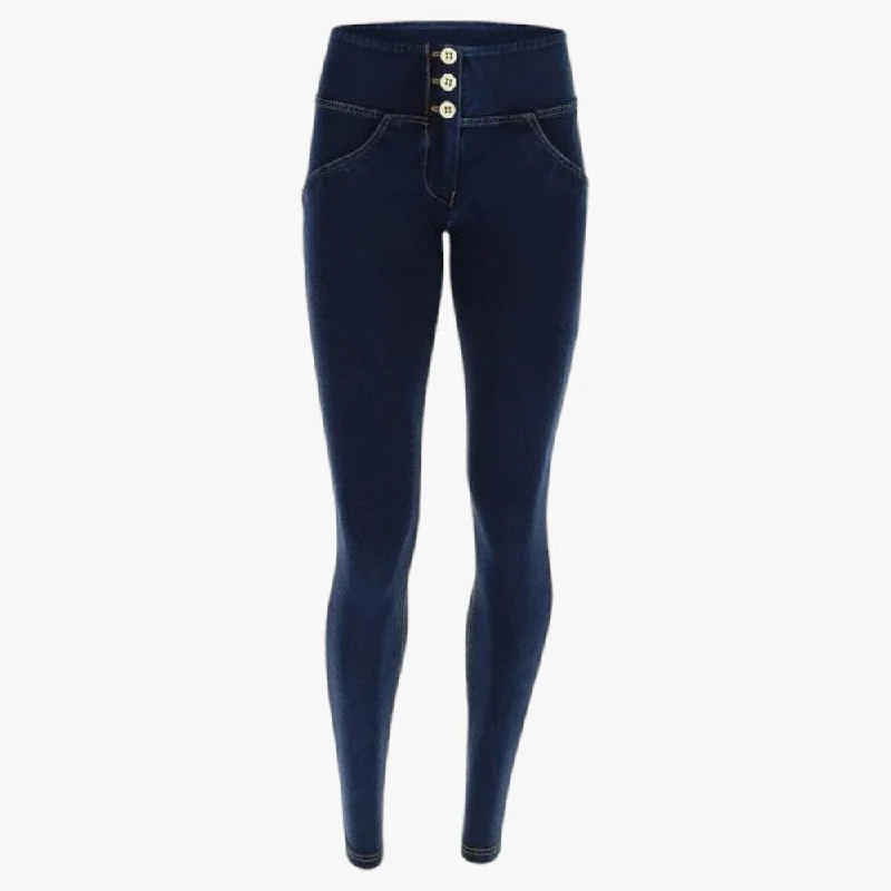 Freddy Womens Mid Waist Skinny Fit Blue Pants Yellow Stitch In Stretch Denim Lightweight Linen Pants Freddy Womens Mid Waist Skinny Fit Blue Pants Yellow Stitch In Stretch Denim Lightweight Linen Pants