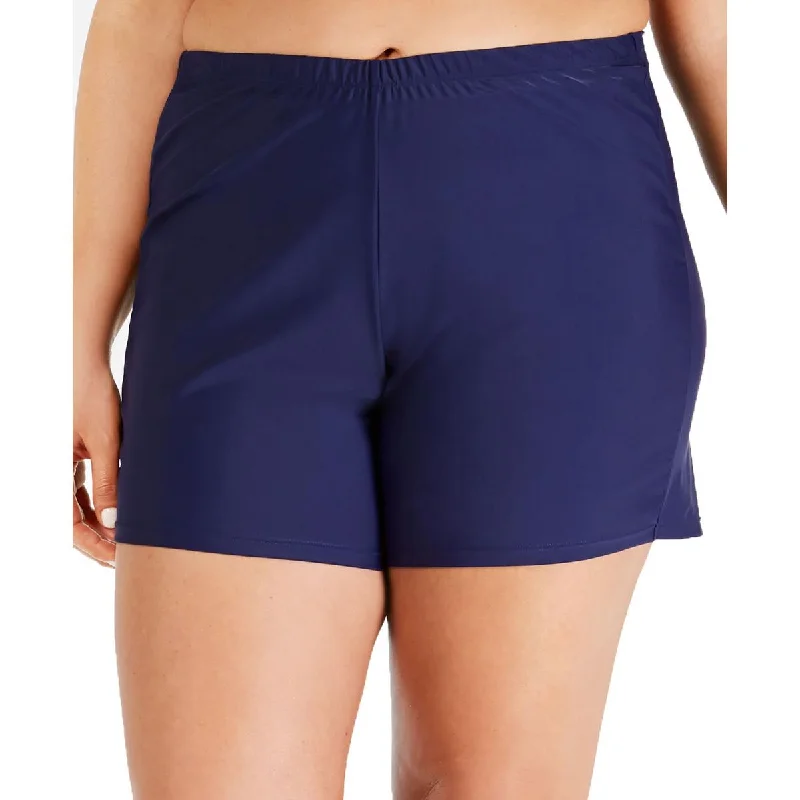 Island Escape Womens Plus Beachwear Summer Swim Bottom Separates Sporty Swimwear Bottoms